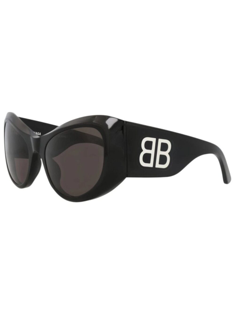 New Balenciaga Women's Sunglasses Cat Eye Recycled Acetate Frame Black Black